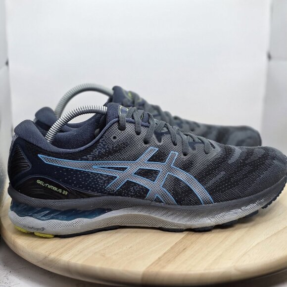Asics Mens Gel Nimbus 23 1011B004 Mens Sz 10 Gray Blue Running Shoes Sneakers - Picture 3 of 10